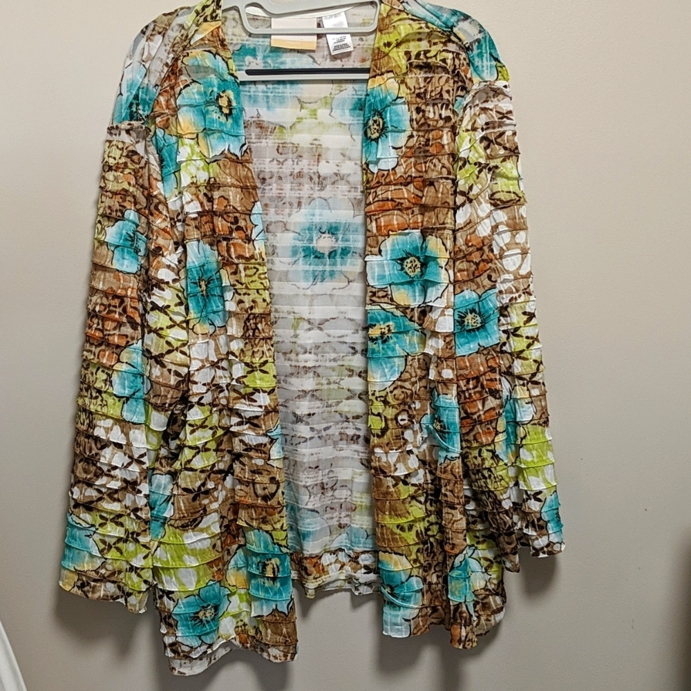 Alfred Dunner, Floral open tunic Sz 2X